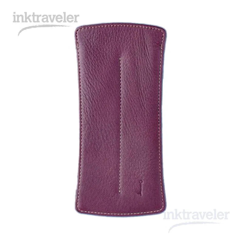 Nagasawa funda estilográficas piel kobe burdeos Kip x2