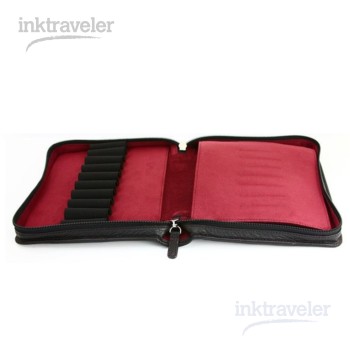 Nagasawa estuche estilográficas piel kobe Negra Kip x20 grado kip