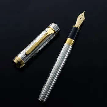 Pin Stripe Sterling Silver fountain pen