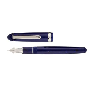 platinum 3776 midnight ocean fountain pen open on light background