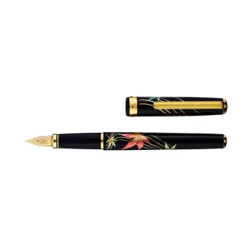 Platinum Kanazawa Gold Leaf Changing Autumn Leaves Fountain Pen on white background