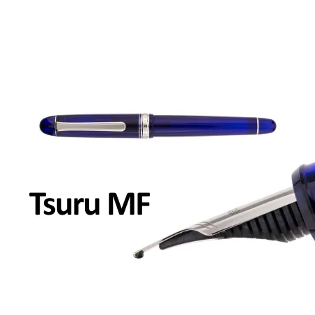 Platinum 3776 Century Chartres Blue Tsuru Nibmeister RT Pluma Estilográfica