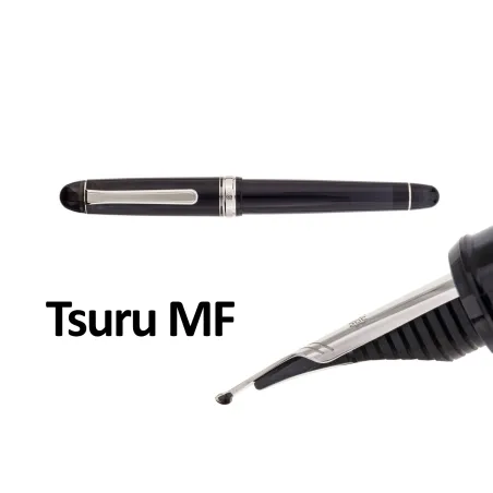 Platinum 3776 Century Black Diamond Tsuru Nibmeister RT Pluma Estilográfica