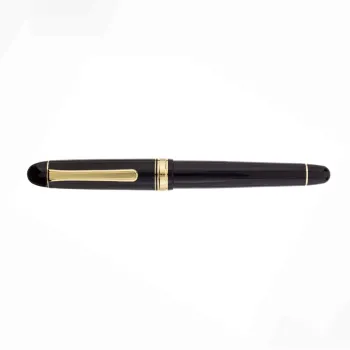 platinum 3776 black in black fountain pen GT