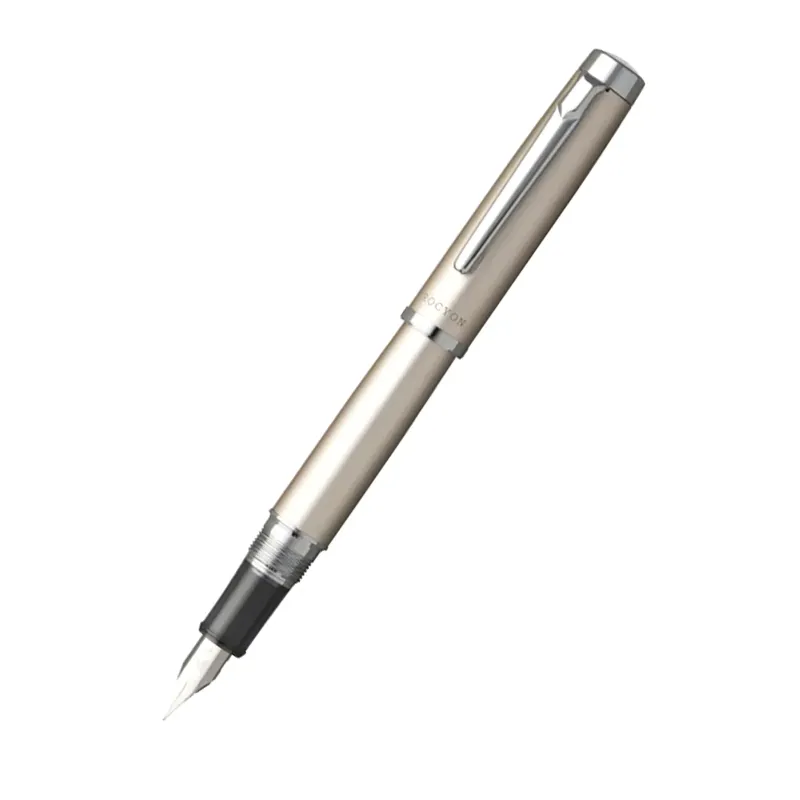 Platinum Procyon Luster Champagne Gold Steel Fountain Pen