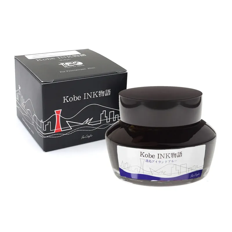 Nagasawa kobe 37 Minato-jima Island-blue fountain pen ink