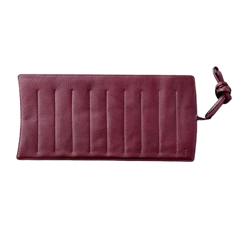 Nagasawa kobe Kip grade bordeaux Leather Pen roll x10