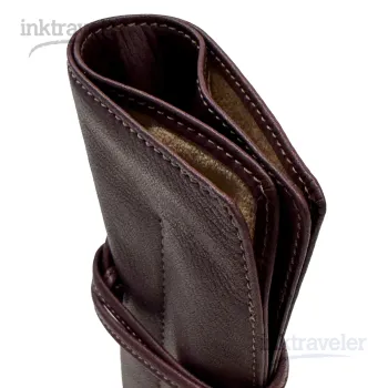 Nagasawa funda estilográficas piel kobe burdeos Kip x5