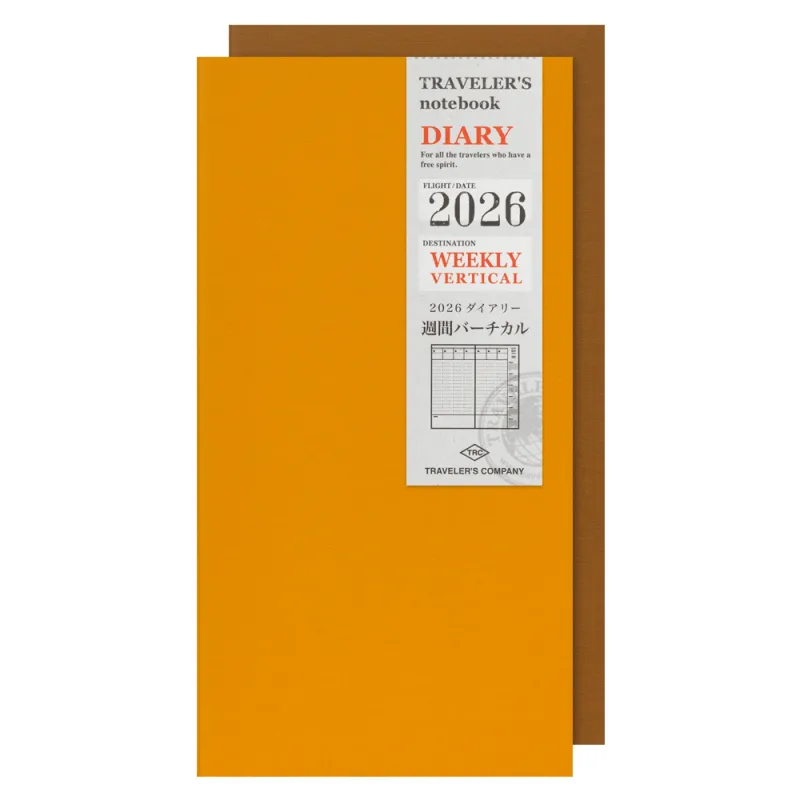2026 Diary Weekly Vertical Regular Refill