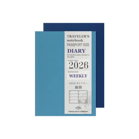 2026 Diary Weekly Memo Passport Refill – Traveler’s Company