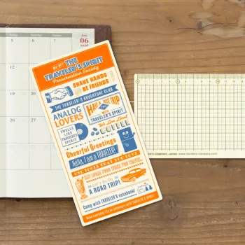 regular 2026 plastic sheet by traveler’s company on a notebook