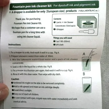 instrucciones en inglés