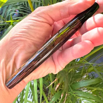 Eboya Kobue Nichibo Sunset Fountain Pen outside