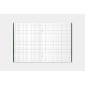passport size grid notebook open showing 5 mm squares