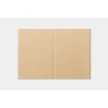 passport size kraft paper refill open showing blank pages