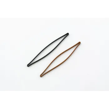 detail of black and brown connecting rubber bands for passport size