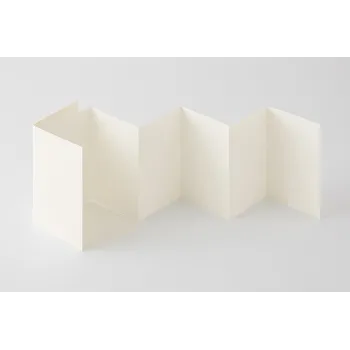 close-up of thick watercolor-type accordion paper passport refill