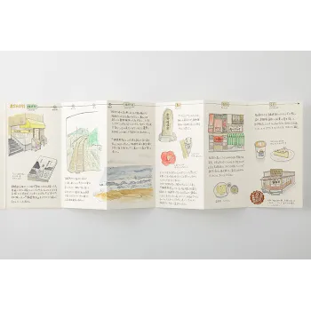 papel grueso acordeón regular con acuarela y dibujos