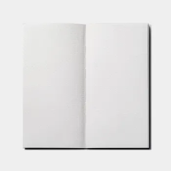 detalle del interior con papel japonés tomoe river de puntos y vista de la encuadernación cosida