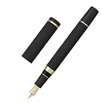 sailor ebonite sculpture yokaze night breeze open showing its 21k gold nib