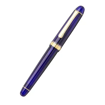 pluma estilográfica platinum 3776 century chartres blue dorada