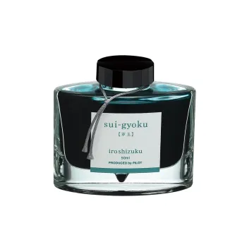pilot iroshizuku sui gyoku 50ml ink bottle on white background