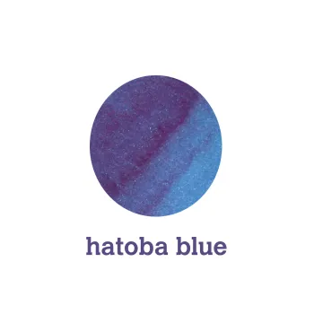 circle sample made with nagasawa kobe 02 hatoba blue ink