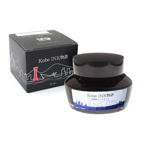 Nagasawa Kobe 51 Kano-cho Midnight Deep Blue Fountain Pen Ink 50 ml