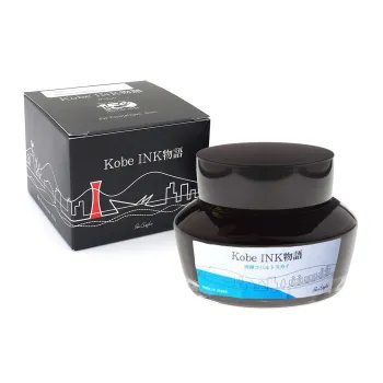 Nagasawa Kobe 66 Seishin Azul Cobalto tinta estilográfica 50 ml frasco y caja