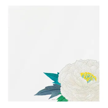 apanese paper used in the Midori Letter Pad Winter Peony, showing the paper texture