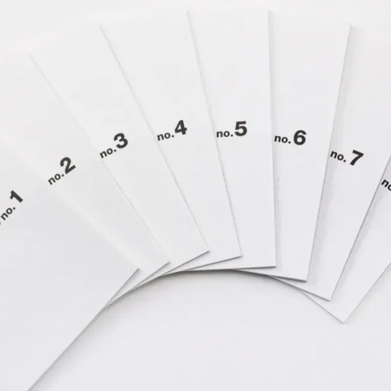 8 cuadernos cuadriculado kobeha recto  con ocho números, cada uno representa un tamaño de la cuadrícula