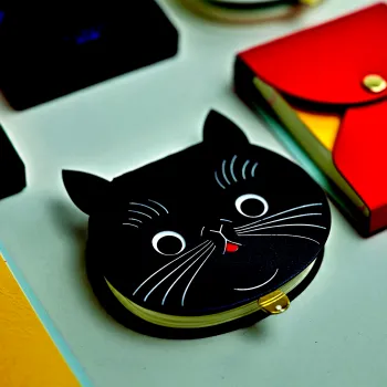 yamama cat ring memo white placed on a desk with other Yamama Japanese stationery