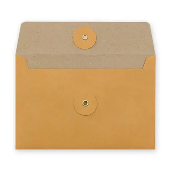 trc kraft orange envelope opened showing interior and paper texture
