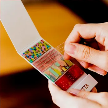 full set of kitta clear sticky note sheets displayed together