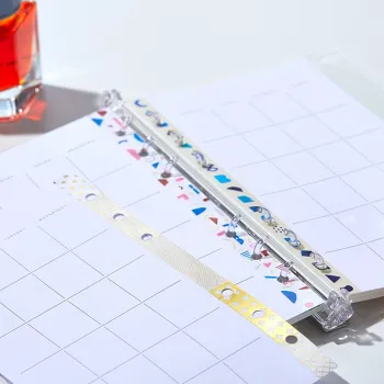 hitotoki soda transparent tape placed on a planner page