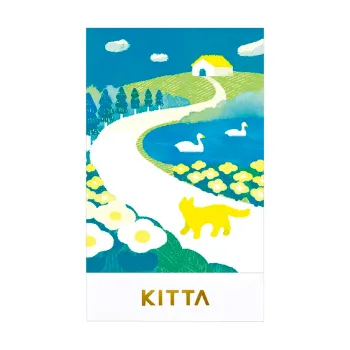 detail of landscape style design on kitta collage washi tape