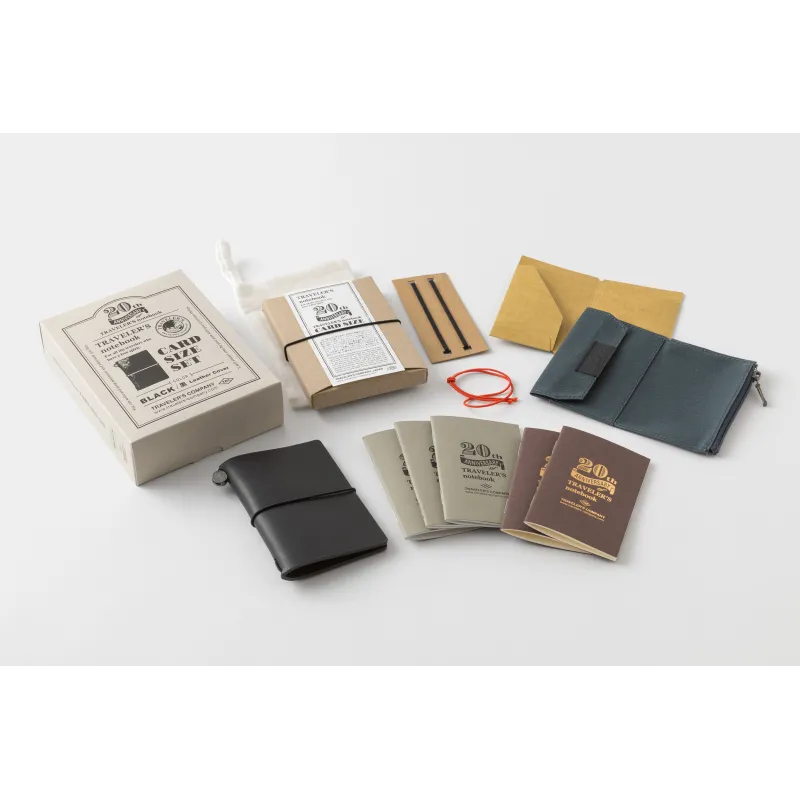 traveler's notebook card size 20th anniversary set contents