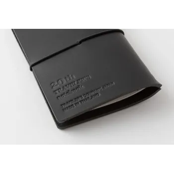 traveler's notebook 20th anniversary embossed leather logo