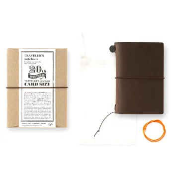 TRAVELERS notebook Card Size Brown 20th Anniversary Set