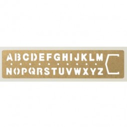 TRC Brass Template Bookmark Alphabet