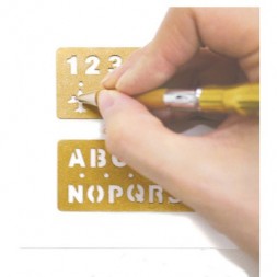 TRC Brass Template Bookmark Alphabet