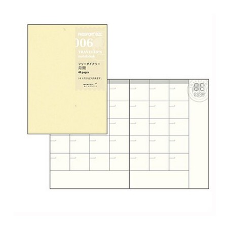 006 Recambio Agenda Mensual Libre Pasaporte – Traveler’s Company