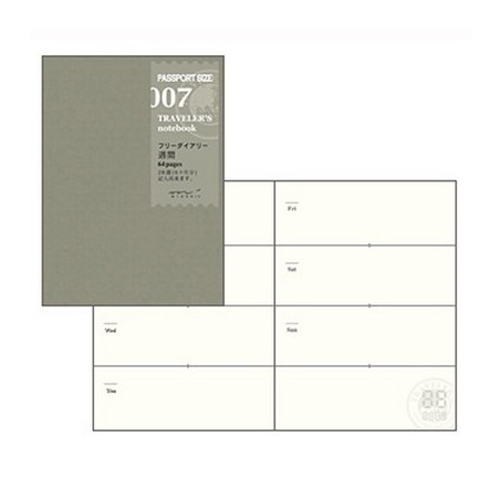 007 Recambio Agenda Libre Semanal Pasaporte – Traveler’s Company