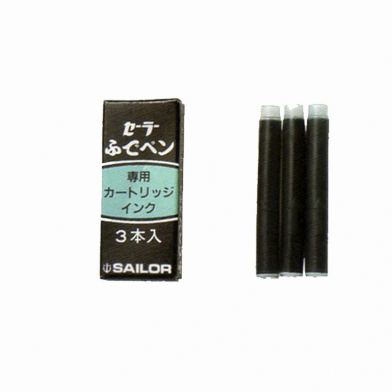 Sailor black Brushpen 3 Cartridges