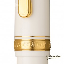 platinum 3776 chenonceau white gt fountain pen with ring