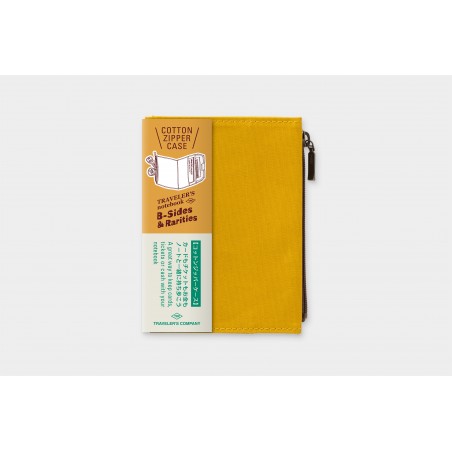 TRC passport Size Cotton Zipper Case mustard