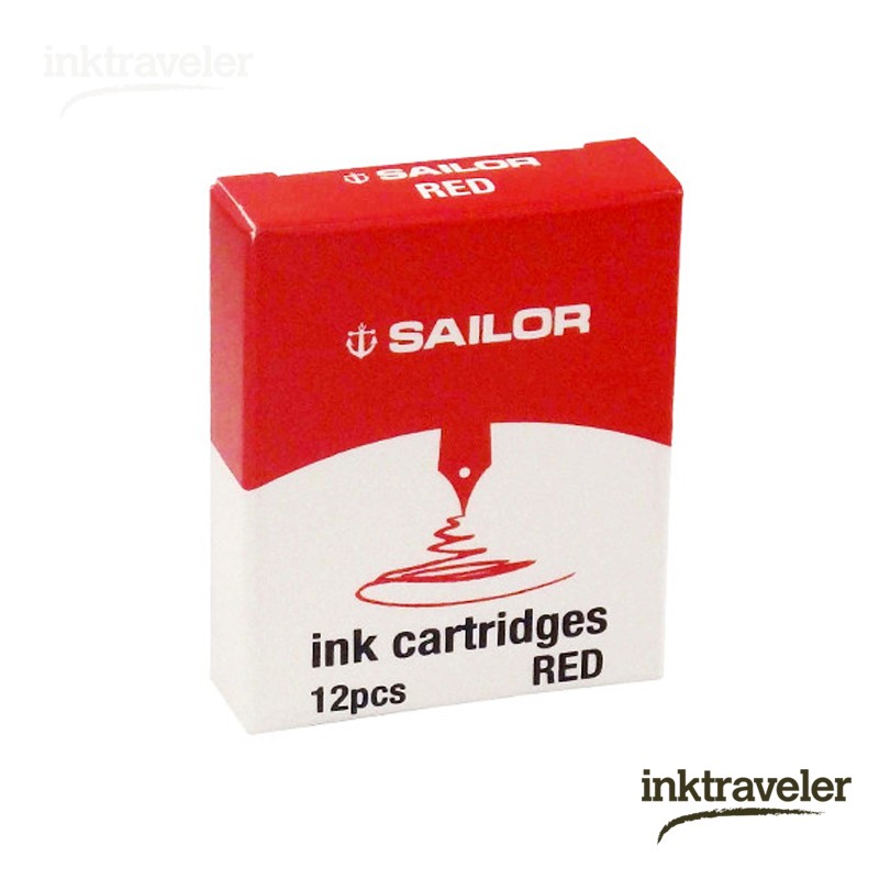 12 rojo cartuchos sailor Jentle ink