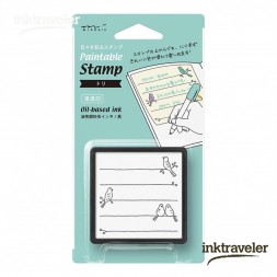 Midori Paintable stamps birds