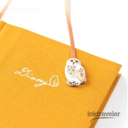 Midori Diary Embroidered bookmark owl