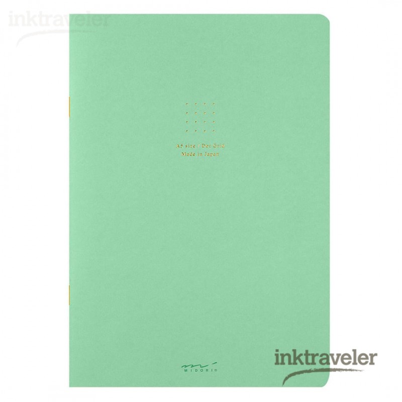 a5 midori verde cuaderno puntos color